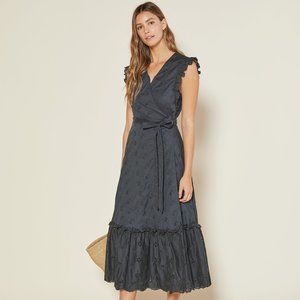 Outerknown Kahlo Wrap Dress Pitch Black / M